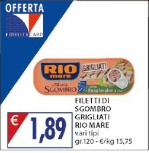 Rio Mare Filetti Di Sgombro Grigliati Al Naturale 120 G(ml)