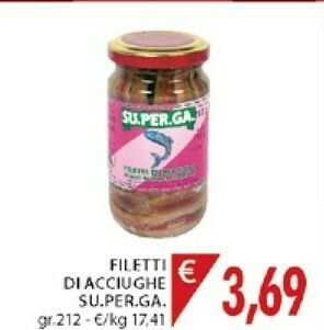 Mercatò Su.Per.Ga. Filetti Di Acciughe 212 G offerta