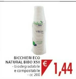 Mercatò Natural Bio Bicchieri Eco offerta
