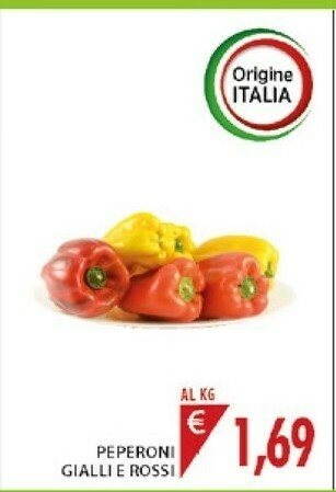 Mercatò Peperoni Gialli E Rossi offerta