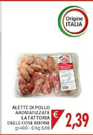 Mercatò La Fattoria Alette Di Pollo Aromatizzate offerta