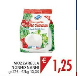 Mercatò Vallelata Nonno Nanni Mozarella offerta