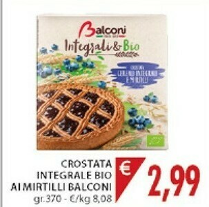 Balconi Crostata Integrale Bio Aimirtilli