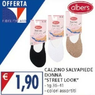 Mercatò Albers Calzino Salvapiede Donna ''Street Look'' offerta