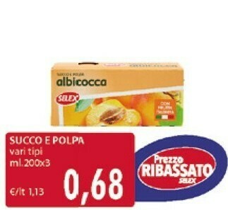 Mercatò Selex Succo E Polpa Di Pera Biologico 600 G(ml) offerta