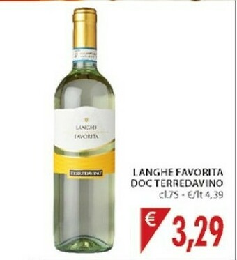 Mercatò Terredavino Langhe Favorita DOC offerta