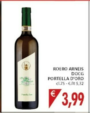 Mercatò Portella D'Oro Roero Arneis DOCG offerta