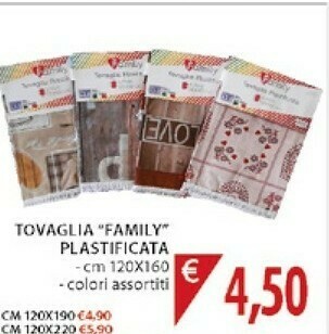 Mercatò Tovaglia Family Plastificata offerta