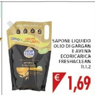 Mercatò Fresh & Clean Sapoine Liquido Olio Di Gargan E Avena offerta