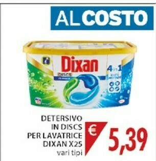 Mercatò Dixan Detersivo In Discs Per Lavatrice offerta