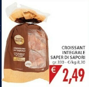 Mercatò Saper di sapori Croissant Integrale offerta