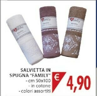 Mercatò Family Salvietta In Spugna offerta