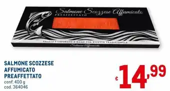 Metro Salmone Scozzese Affumicato Preaffettato 400 g offerta