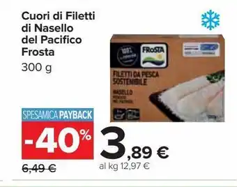 Cuori di filetti di nasello del pacifico frosta