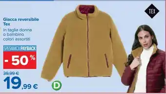 Carrefour Iper Giacca reversibile tex offerta