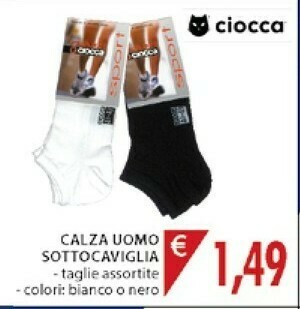 Mercatò Ciocca Calza Uomo Sottocaviglia offerta