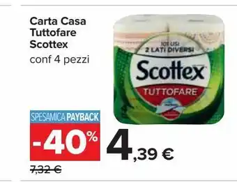 Carrefour Iper Carta casa tuttofare scottex offerta