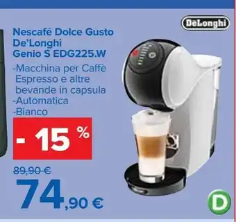 Nescafe dolce gusto de longhi genio s edg225.w