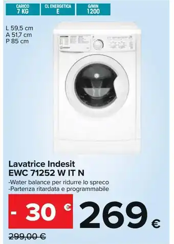 Carrefour Iper Lavatrice indesit ewc 71252 w it n offerta