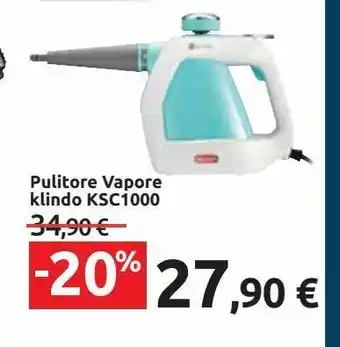Carrefour Iper Pulitore a vapore klindo ksc1000 offerta