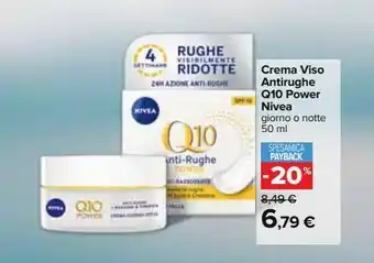 Carrefour Iper Crema viso antirughe q10 power nivea offerta