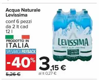 Carrefour Iper Acqua naturale levissima offerta