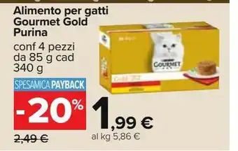 Carrefour Iper Alimento per gatti gourmet gold purina offerta