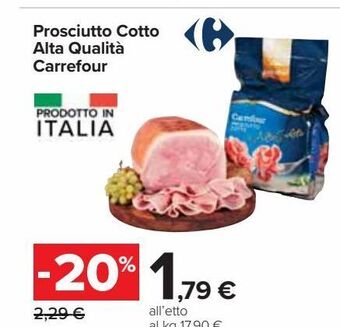 Carrefour Iper Prosciutto cotto alta qualita carrefour offerta