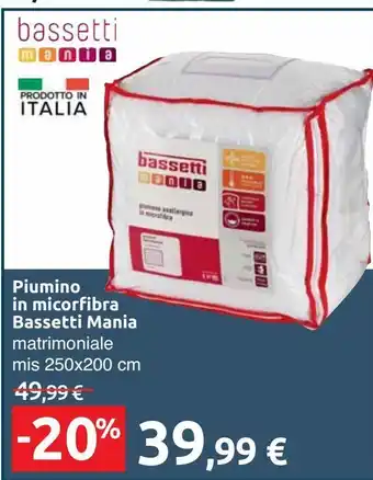 Carrefour Iper Piumino in mibrofibra bassetti mania offerta