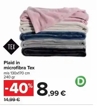 Carrefour Iper Plaid in microfibra tex offerta