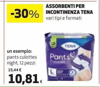 Coop Assorbenti per incontinenza tena offerta