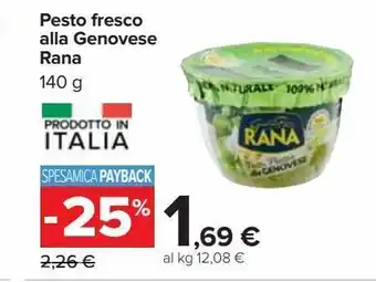 Carrefour Iper Pesto fresco alla genovese rana offerta