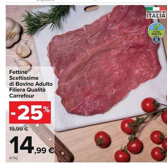 Carrefour Iper Fettine sceltissime di bovino adulto filiera qualita carrefour offerta