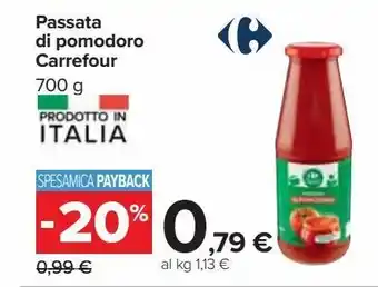 Carrefour Iper Passata di pomodoro carrefour offerta