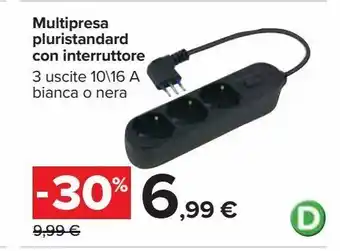 Multipresa pluristandard con interruttore