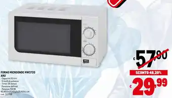 Metro Forno Microonde MW3720 Aro offerta