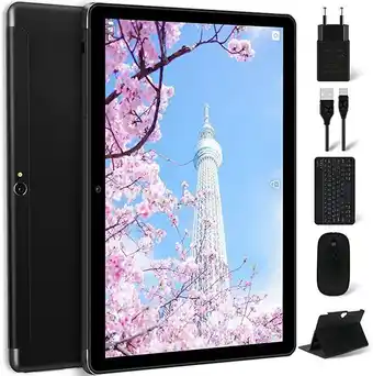Tablet 10 pollici lte+wifi 4gb ram+64gb rom meberry hd android 10 tablet, 128gb espandibili, 8000mah, 2 sim slot, 5mp+8mp,...