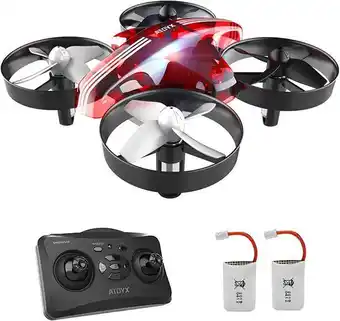 Amazon Mini drone per bambini e principianti at-66 rc quadcopter droni elicottero giocattolo ,3d flip modalità headless 2 due bat... offerta