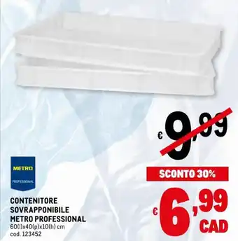 Metro Metro Professional Contenitore Sovrapponibile offerta