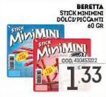 Eurocash Beretta Stick Minimini Dolci/Piccanti 60 gr offerta