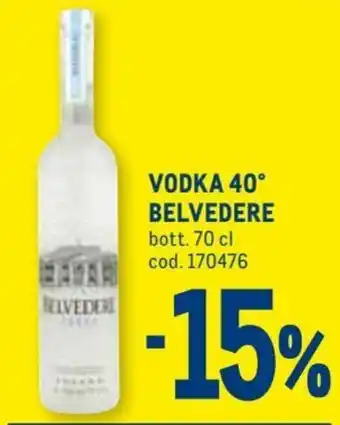 Metro Belvedere Vodka 40 ° offerta