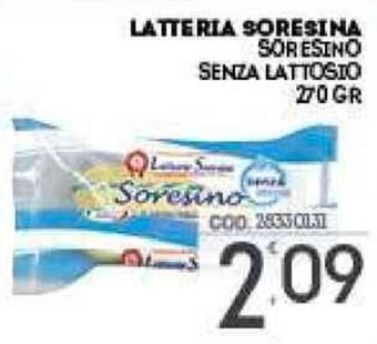 Eurocash Latteria Soresina Soresino Senza Lattosio 270 gr offerta