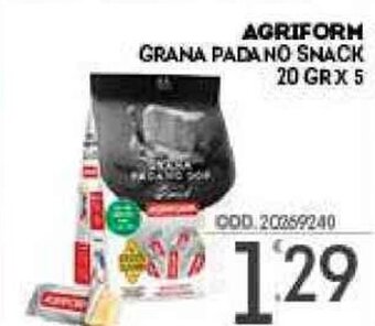 Eurocash Agriform Grana Padano Snack 20 Gr x 5 offerta