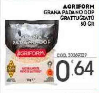 Eurocash Agriform Grana Padano DOP Grattugiato 50 gr offerta