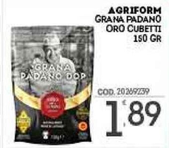 Eurocash Agriform Grana Padano Oro Cubetti 150 gr offerta