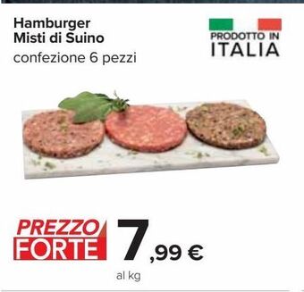 Carrefour Iper Hamburger misti di suino offerta