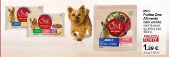 Carrefour Iper Mini purina one alimento cani umido offerta