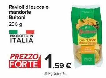 Carrefour Iper Ravioli di zucca e mandorle buitoni offerta