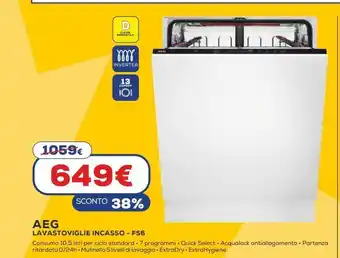 Euronics Aeg lavastoviglie incasso - fs6 offerta