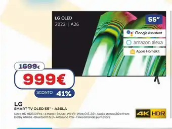 Euronics Lg smart tv oled 55'' - a26la offerta